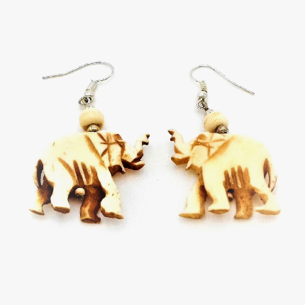 Boucles d'oreilles os